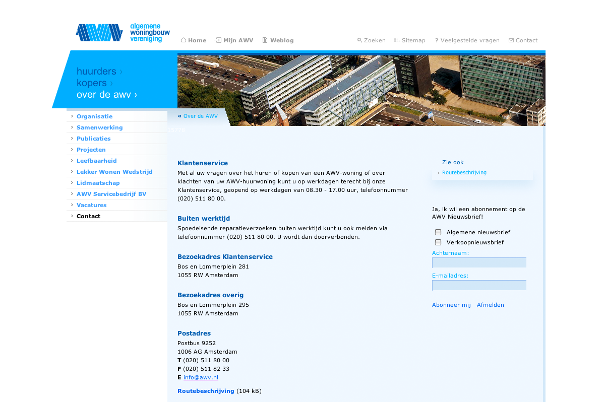 AWV - Over de AWV - desktop