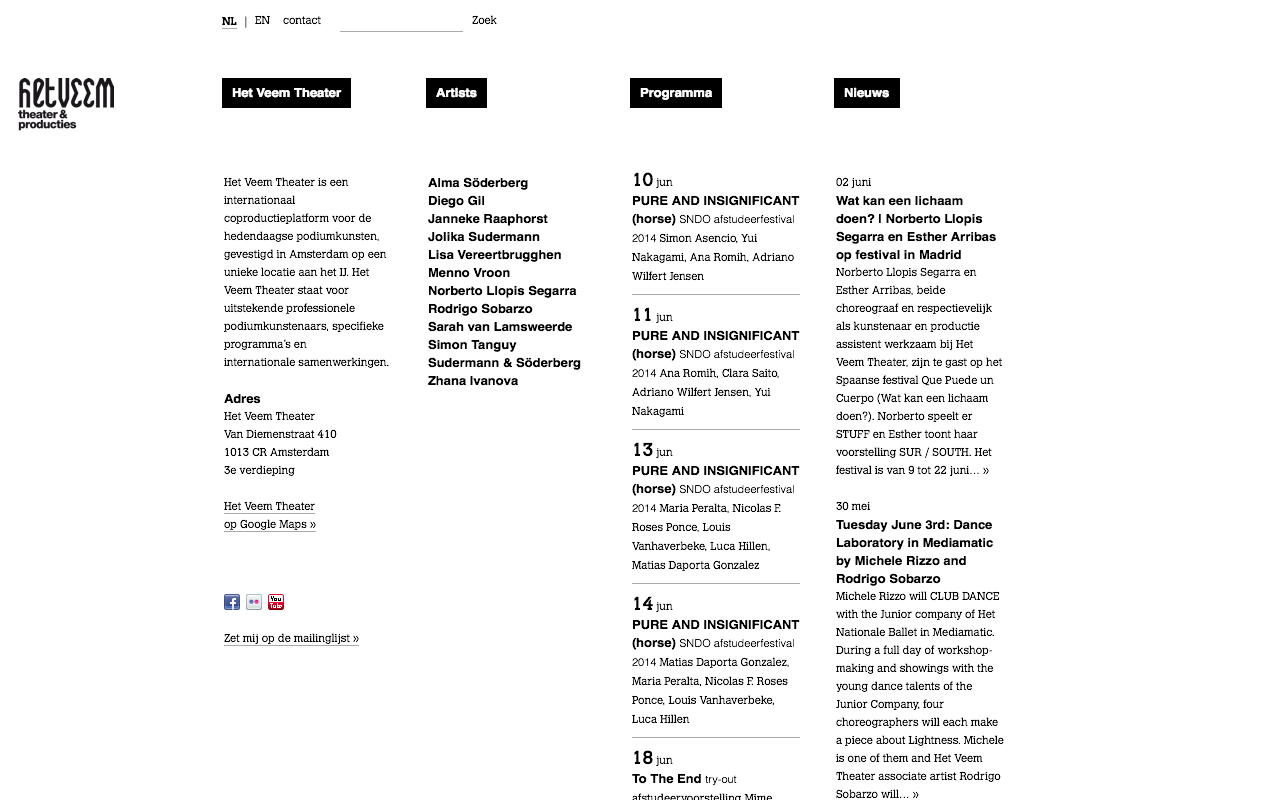 Het Veem Theater - homepage - desktop Het Veem Theater - homepage - desktop