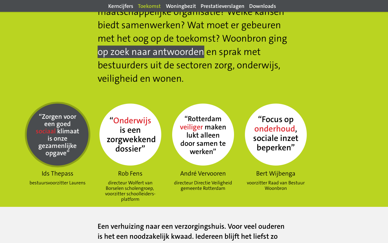 Woonbron jaarverslag 2013 - Toekomst - desktop